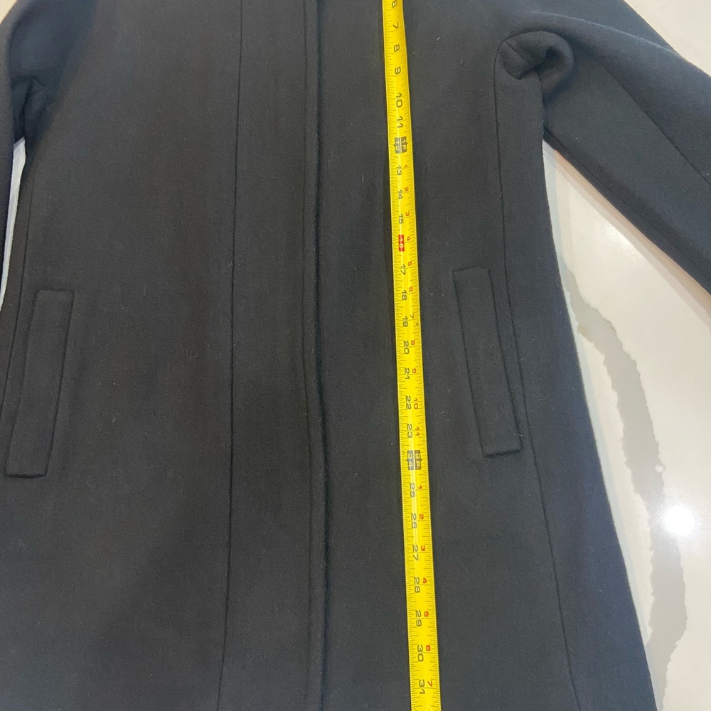 NWT JCrew Black wool blend city coat.  Size 10 sold out. - Picture 14 of 16